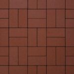 Тротуарная плитка Кирпич Б.2.П.8см 200х100х80 стандарт Красный