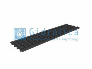 Решетка водоприемная Gidrolica Standart РВ -10.13,6.100 – штампованная стальная нержавеющая, кл. А15