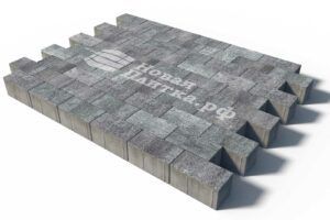 Тротуарная плитка Кирпич Б.2.П.10см 200х100х100 искусственный камень Шунгит