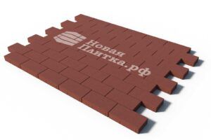Тротуарная плитка Кирпич 250х125х60 стандарт Красный