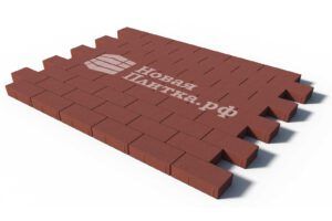 Тротуарная плитка Кирпич 250х125х70 стандарт Красный