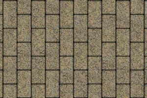 Тротуарная плитка Кирпич А.2.П.4см 200х100х40 стоунмикс Кремовый с черным